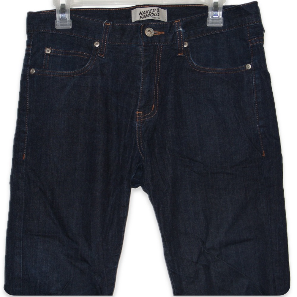 Naked & Famous Denim Dark Indigo Slim Jeans Size 32